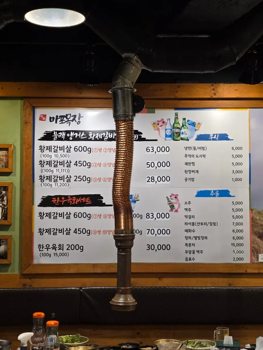 Mapo Mokjang menu