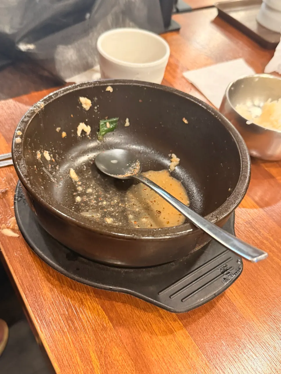 A sundaejjukguk bowl emptied to the last drop of broth
