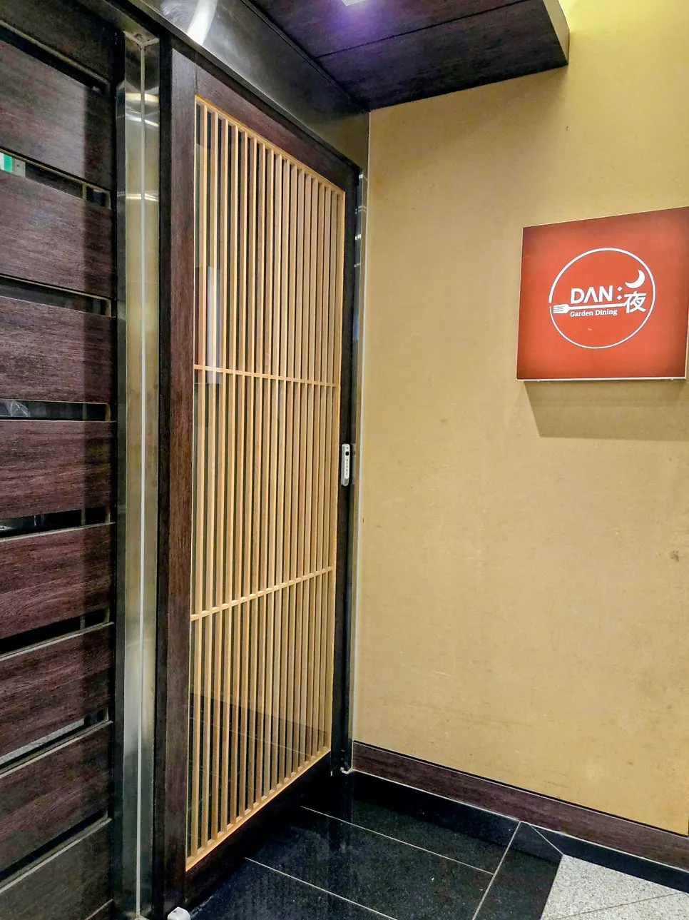Signage and interior entrance of Danya