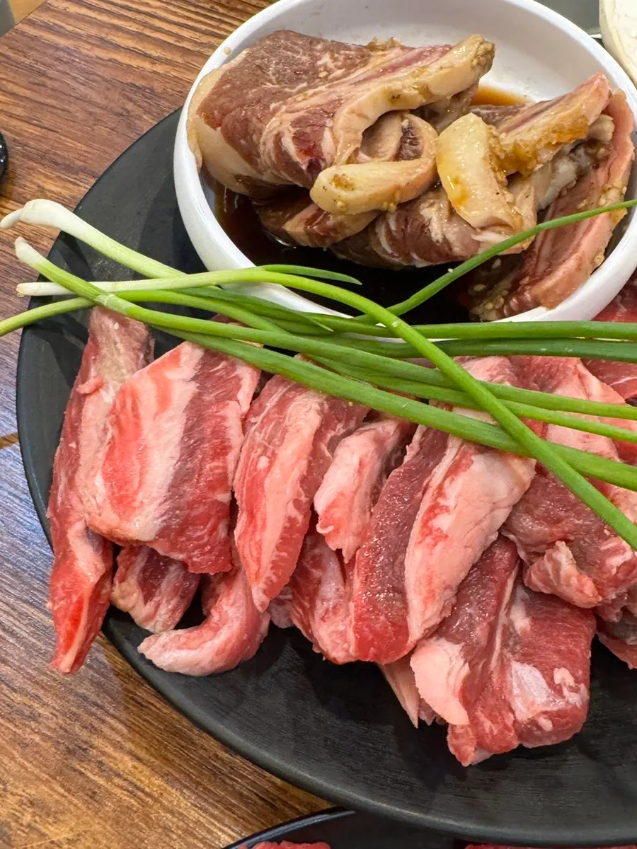 Grilled beef cuts arranged by type