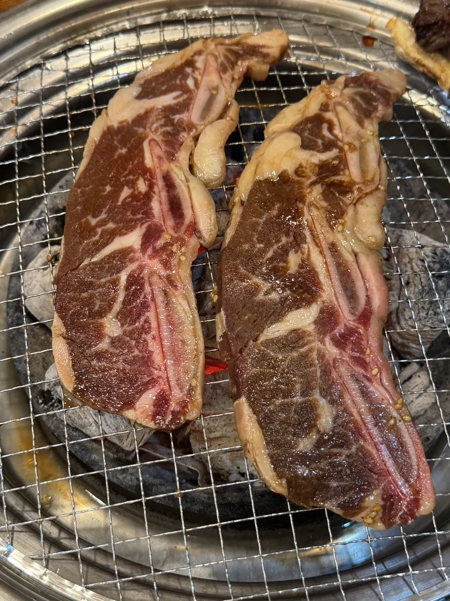 Kkorbisal wrapped in a pickled perilla leaf