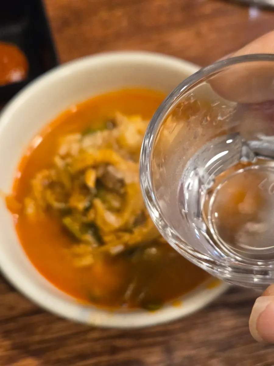 Tripe soup broth packed with tripe and meat