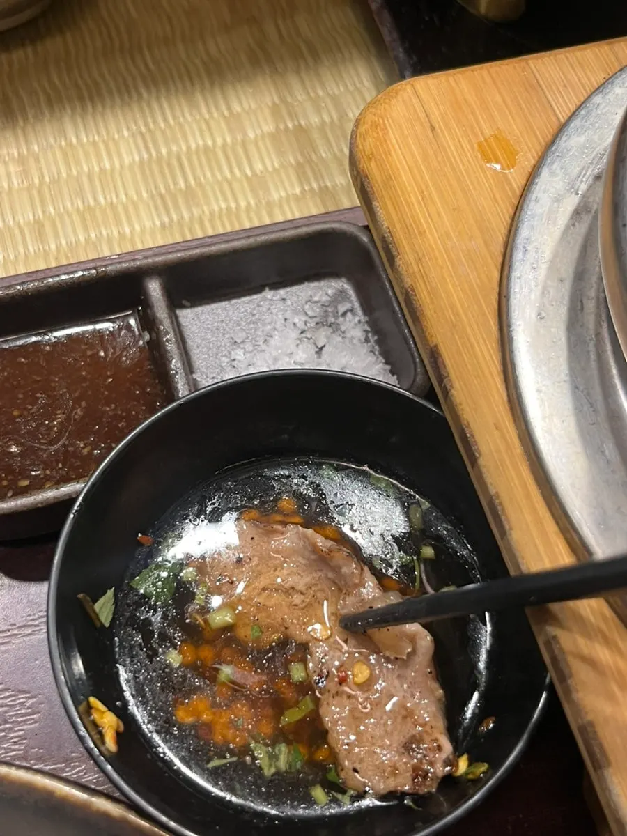 Yakiniku enjoyed at a counter seat
