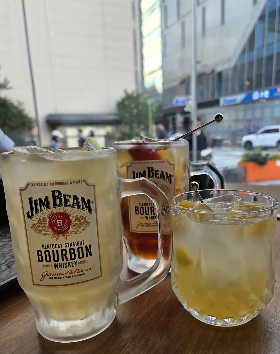 Plum syrup highball and umeshu mango highball