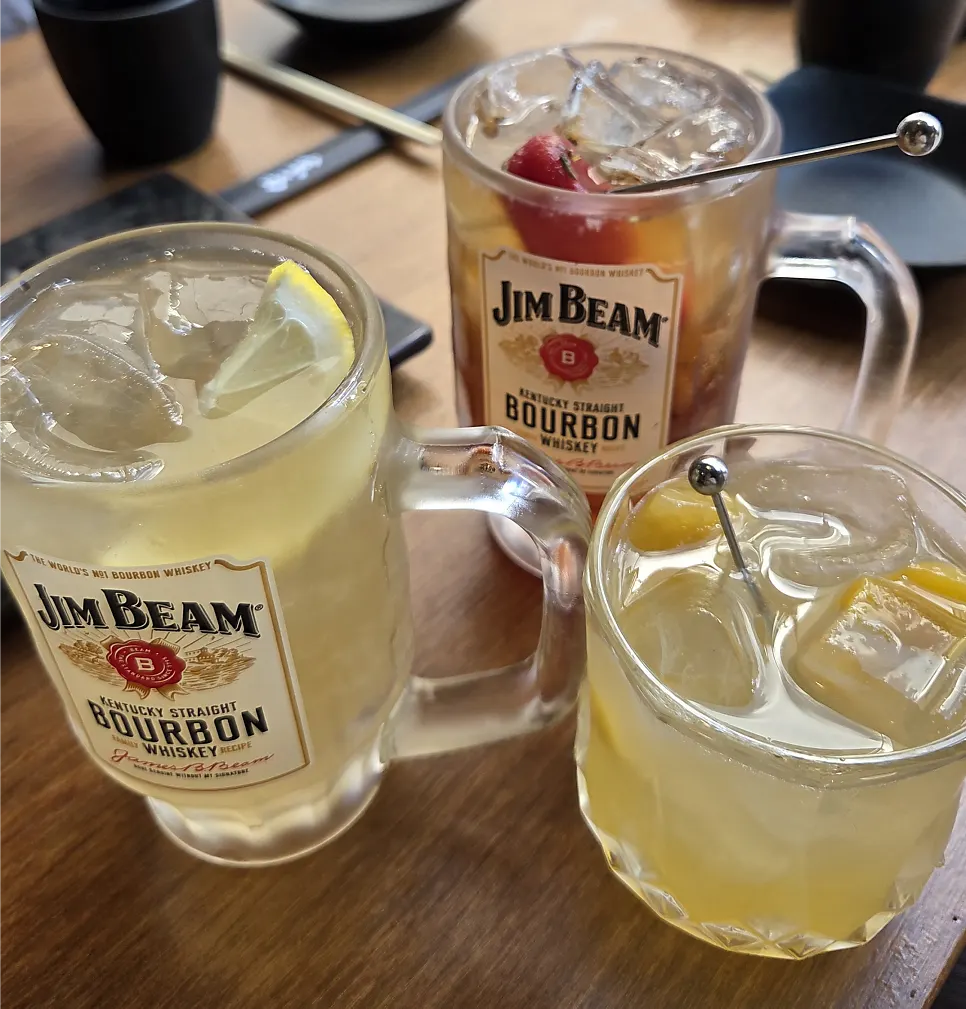 Ginger highball on the table