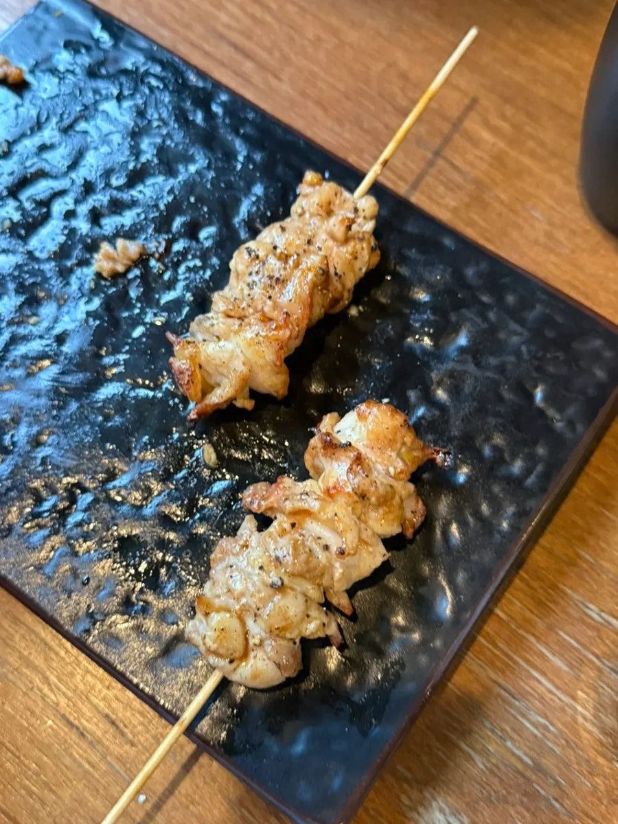 An izakaya dinner table with the baby present