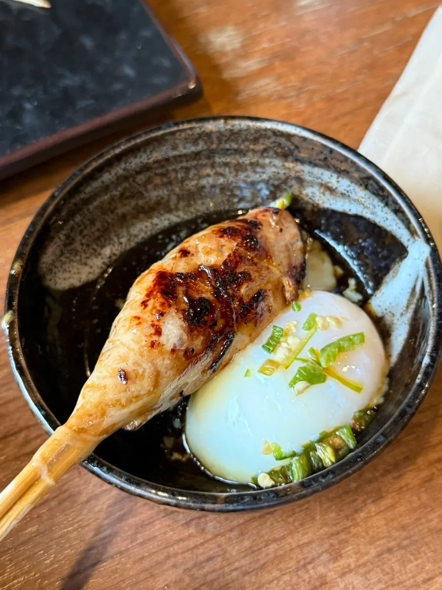 Final plate wrapping up the course at Yakitori Shomong Mapo Station Branch