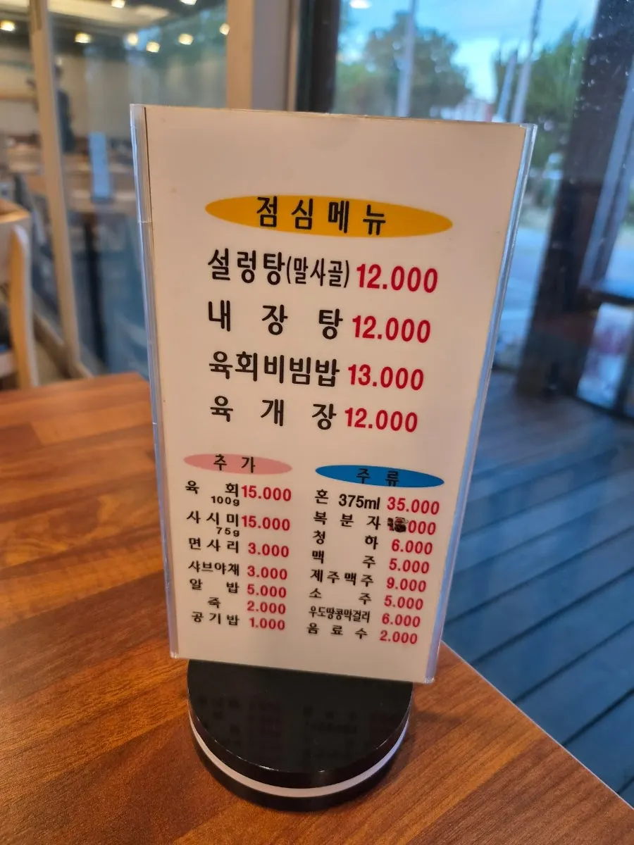 Menu listing the contents of the Joa Course