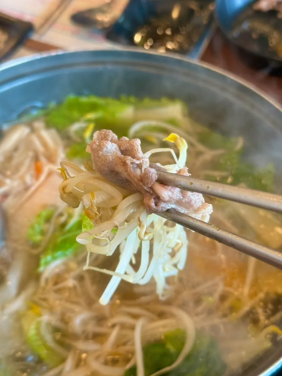 Finishing the meal in Marijoa Jungmun Branch's private room