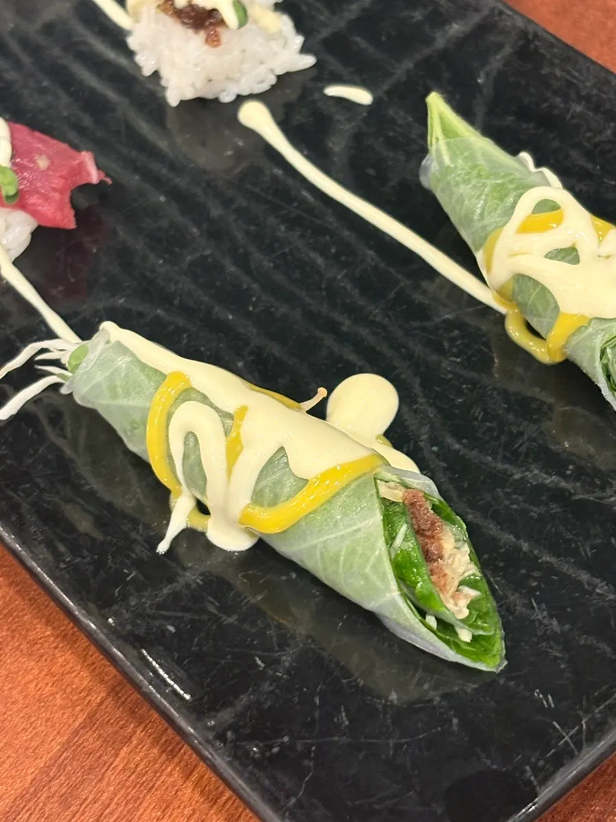 Close-up of horse sushi