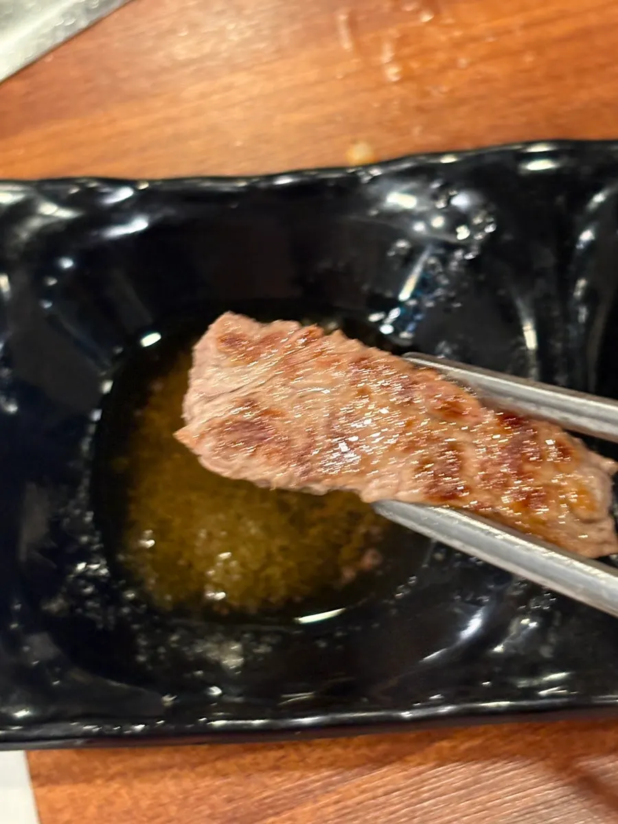 Grilled horse meat cooked medium rare