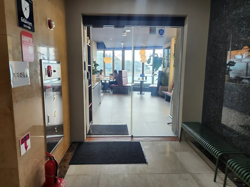 2nd floor entrance seen right off the elevator