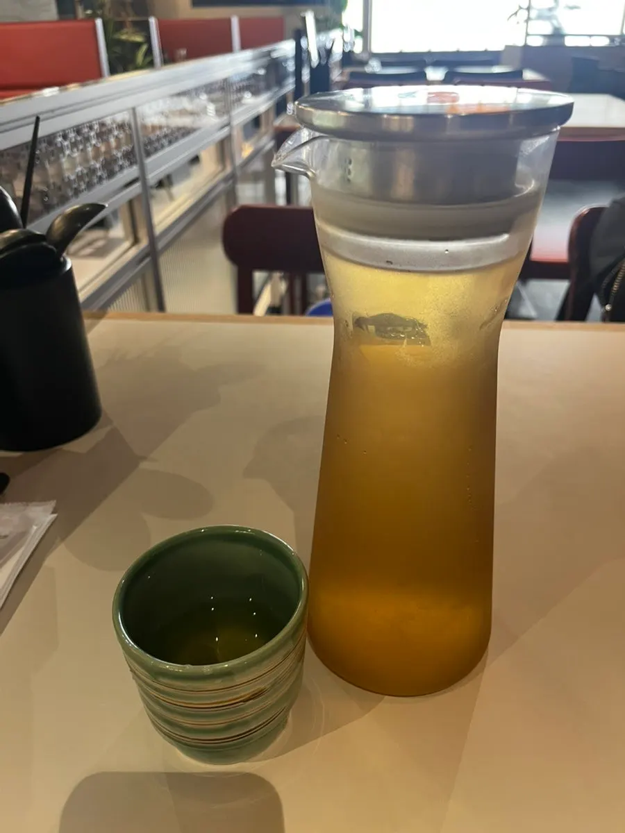 Savory tea served instead of plain water