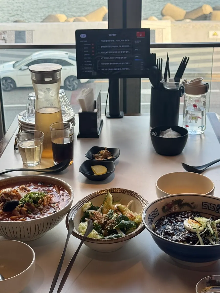 Chinese meal with a sea view