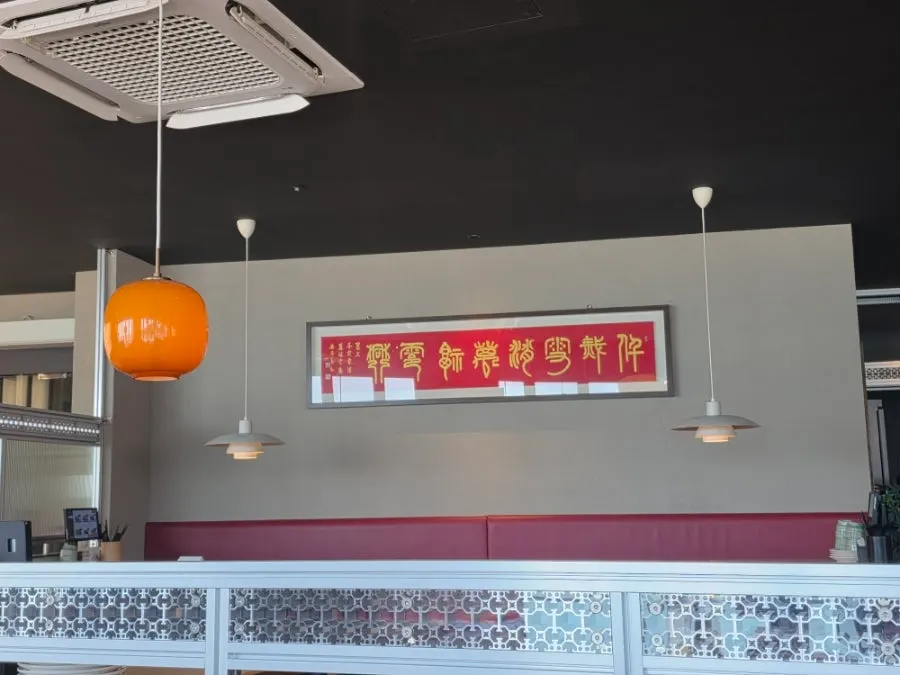 Spacious hall tables and decorations