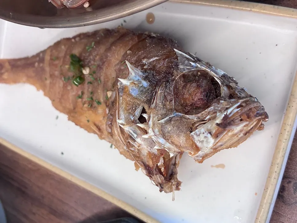 Fish braised in a soy-based sauce