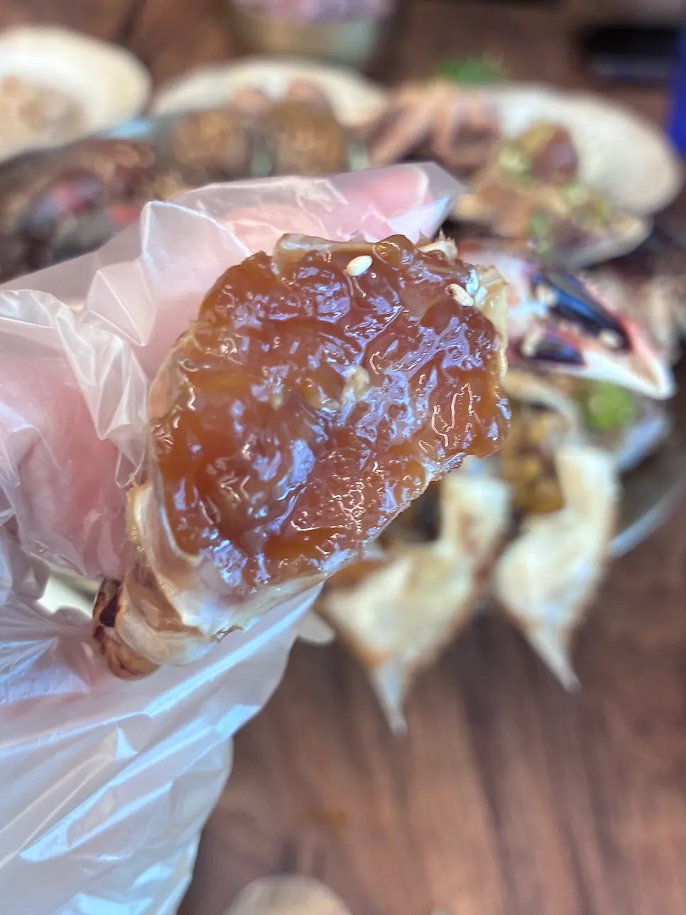 Soy-marinated crab made with fresh Jeju hwangge