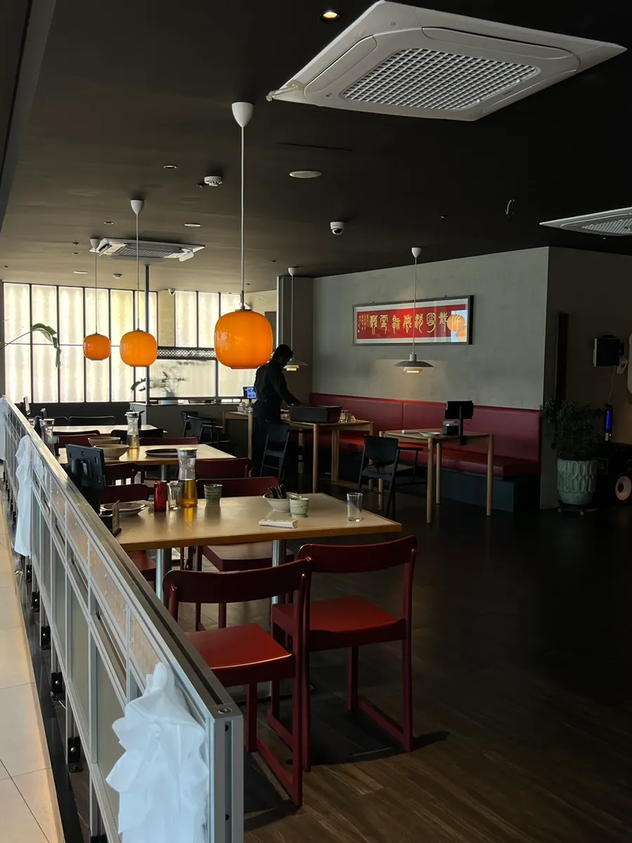 Dining hall with seating for group gatherings