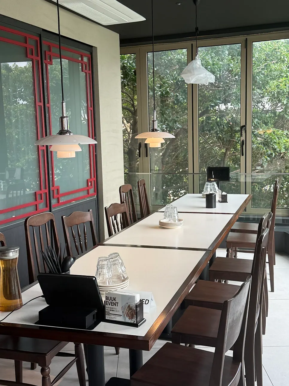 Ocean view through floor-to-ceiling windows