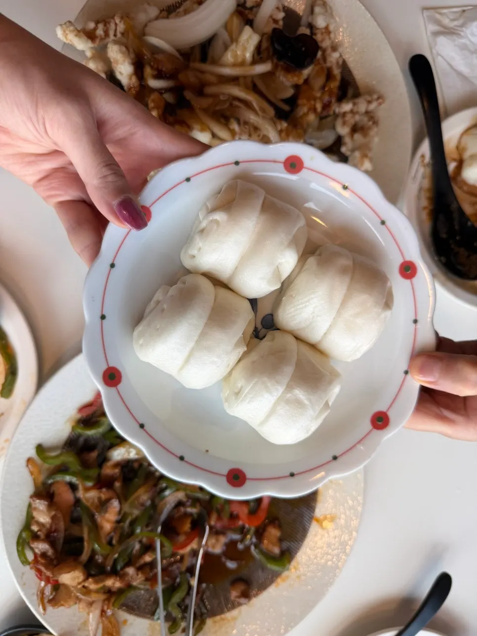 Gochujapchae and flower buns