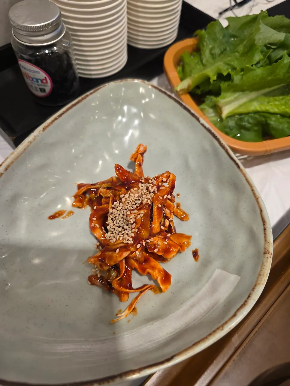 Plate of side dishes from Yun Sikdang's set meal