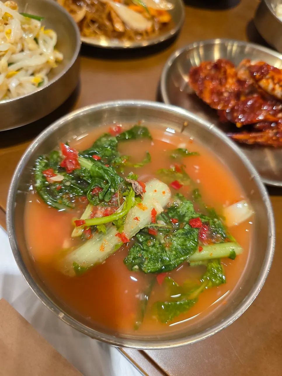 Neatly arranged banchan at Yun Sikdang