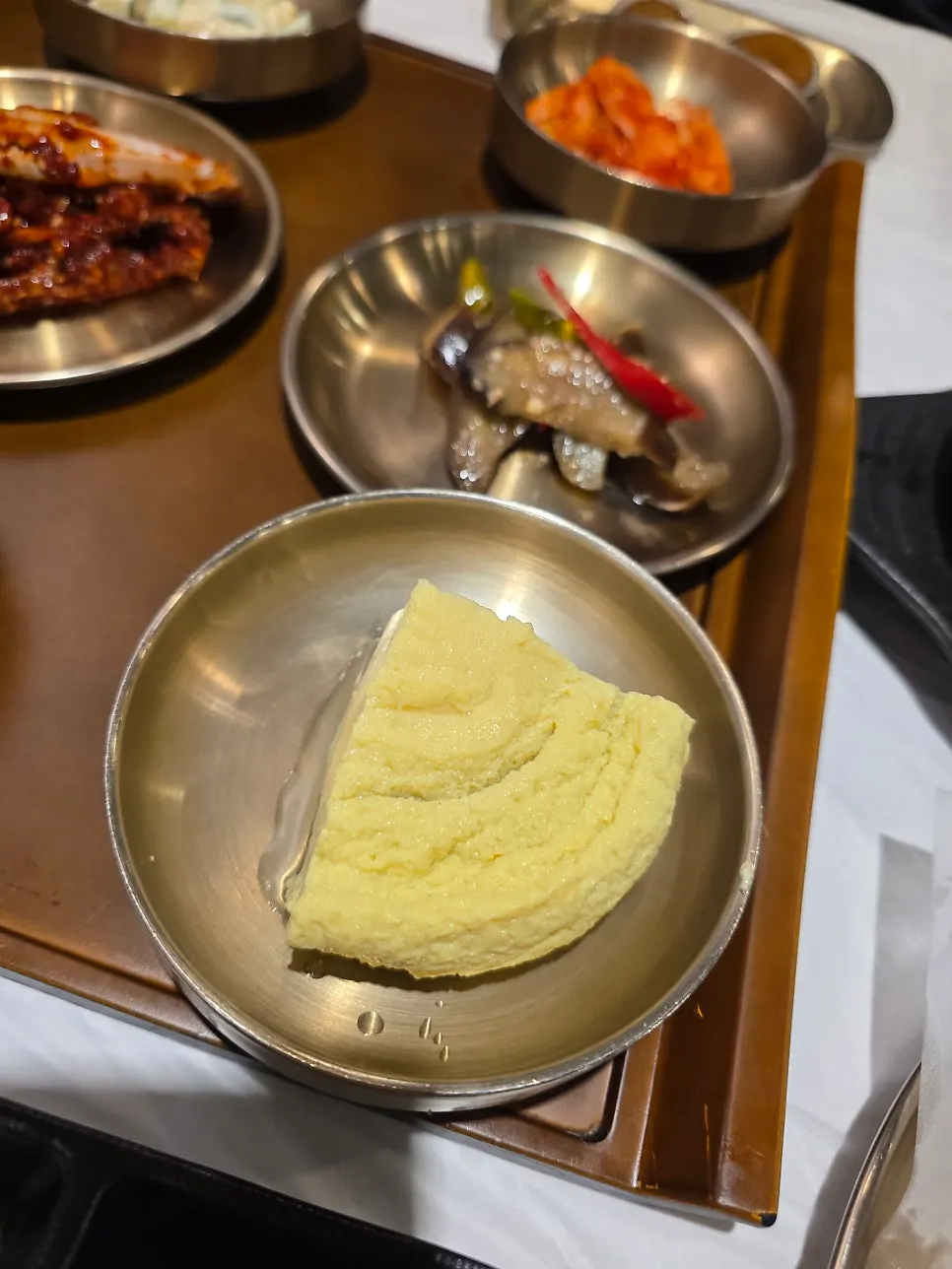 Side dishes on the table at Yun Sikdang