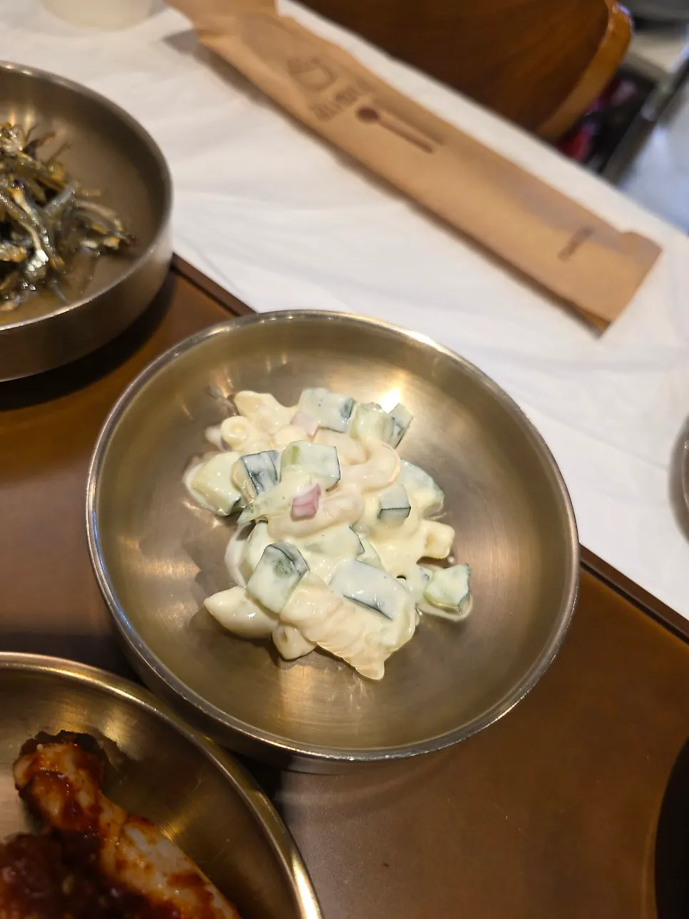 Close-up of banchan at Yun Sikdang