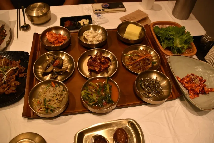Plump abalone jang served as a side dish at Yun Sikdang