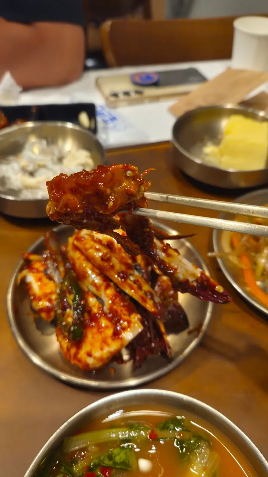 Paid refill of seasoned crab at Yun Sikdang