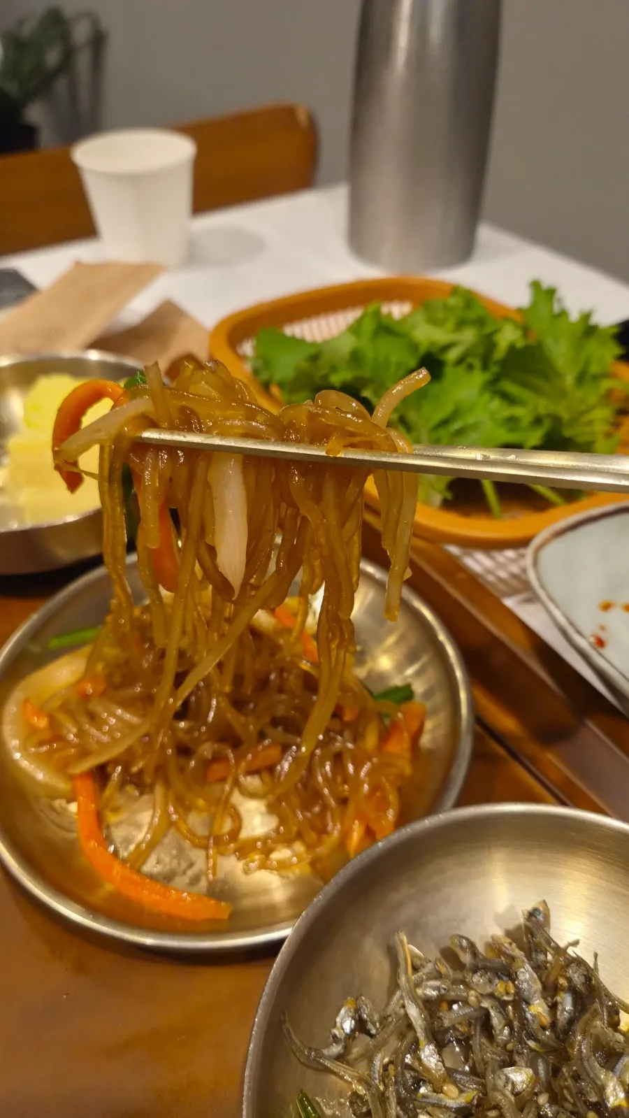 Japchae side dish at Yun Sikdang