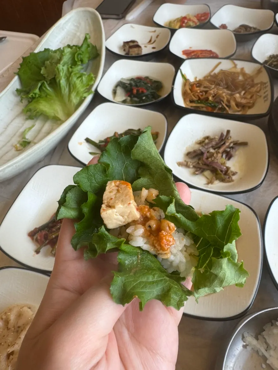 A plate with a bit of everything for the baby