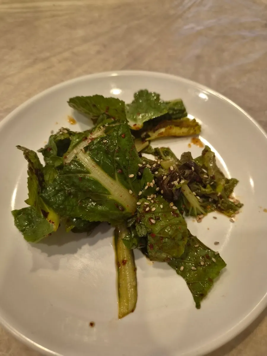 Plate of seasoned greens