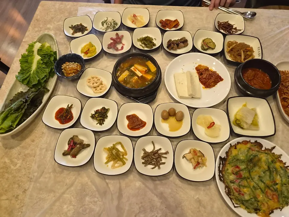 Several side dishes arranged on the table