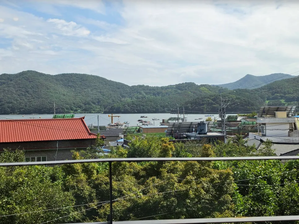 Sea view of Gusan through the window