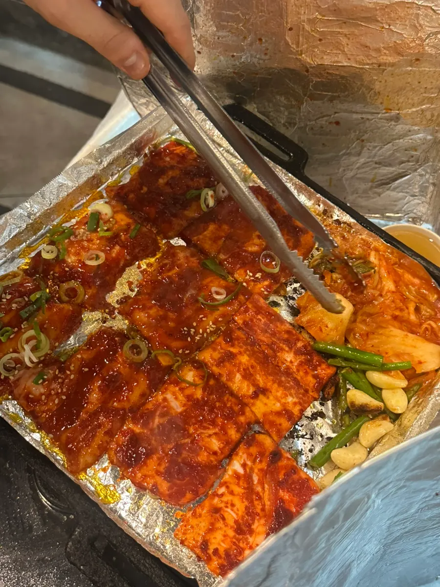 추가 주문한 양념냉삼 2인분