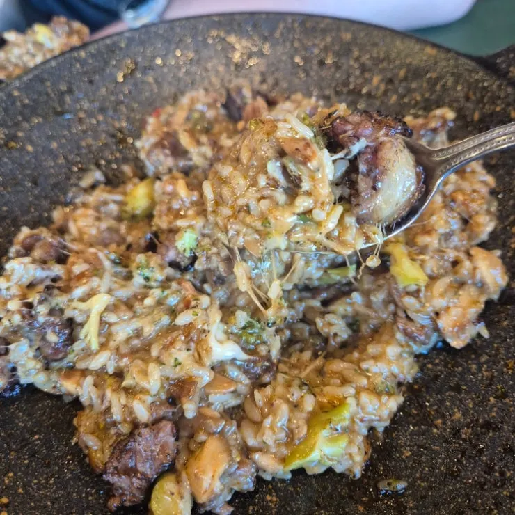Shashlik fried rice piled high with cheese