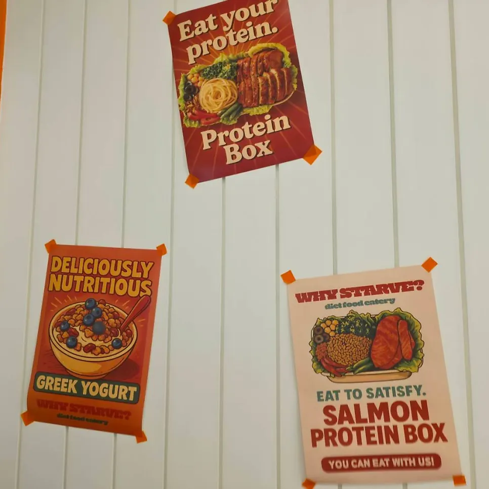 Healthy-meal space for solo dining and takeout