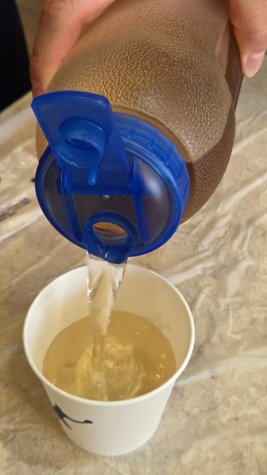 Barley tea set on the table