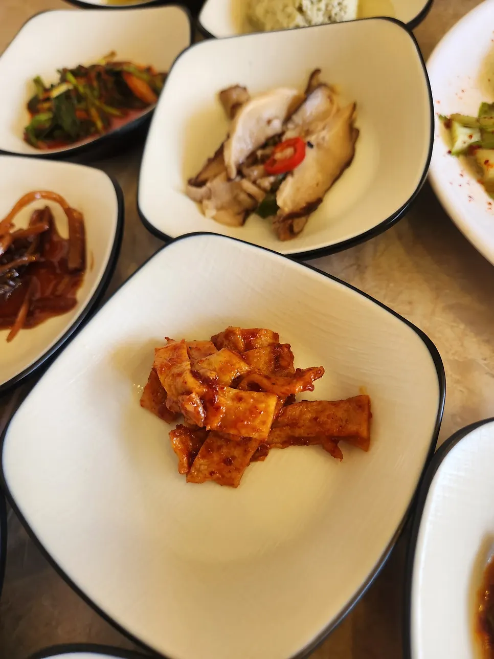 오이지 밑반찬 접시
