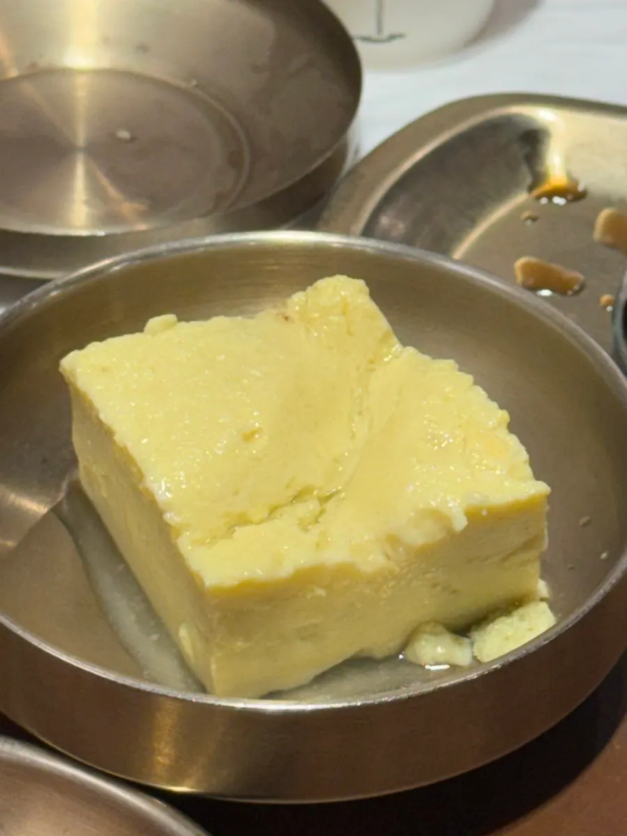 A bowl of soft steamed egg