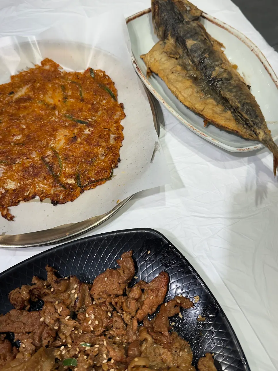 Korean set meal enjoyed with banchan