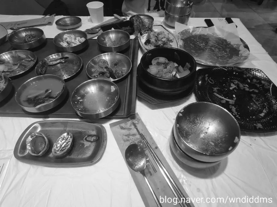 Smoky grilled bulgogi next to an emptied rice bowl