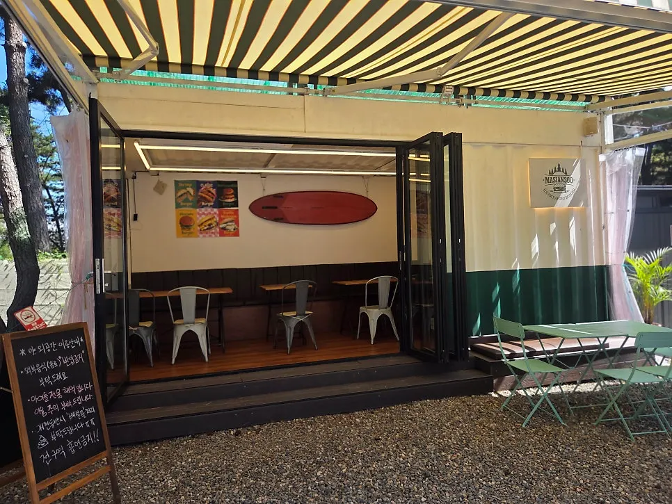 Spacious outdoor seating suitable for group gatherings