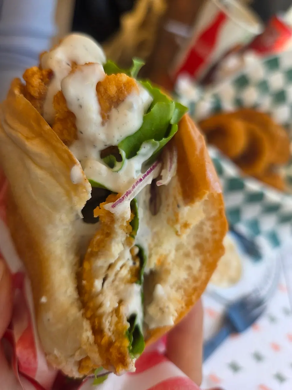 Cross-section of the Masian Chicken burger