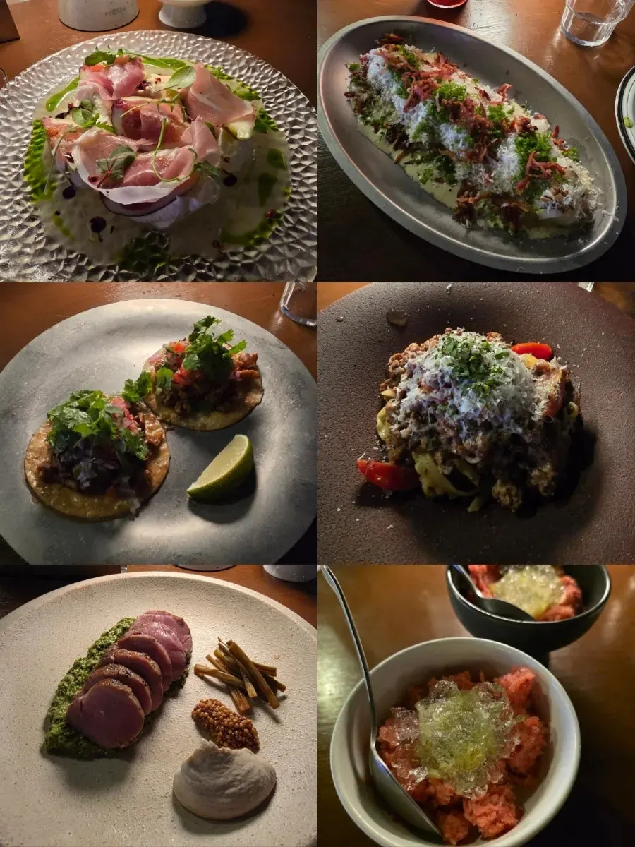 The generously portioned Matgim course spread