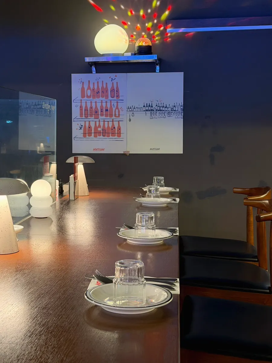 Interior of Matgim with calm, hip lighting