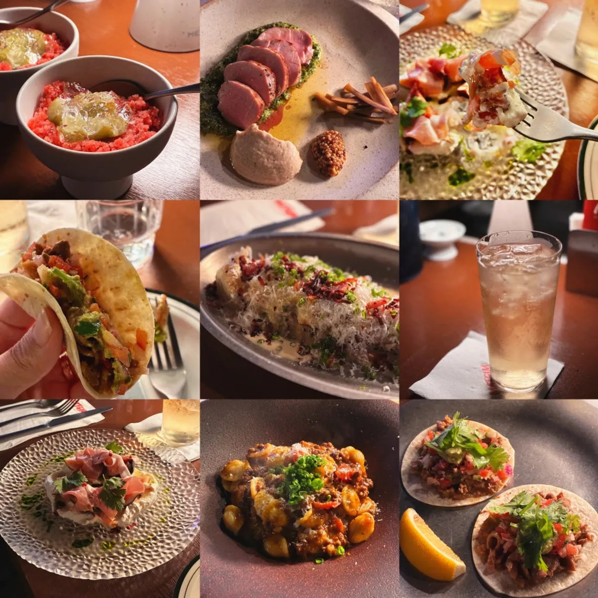 黔丹・タンハドンの料理居酒屋マッギムのコース料理の皿