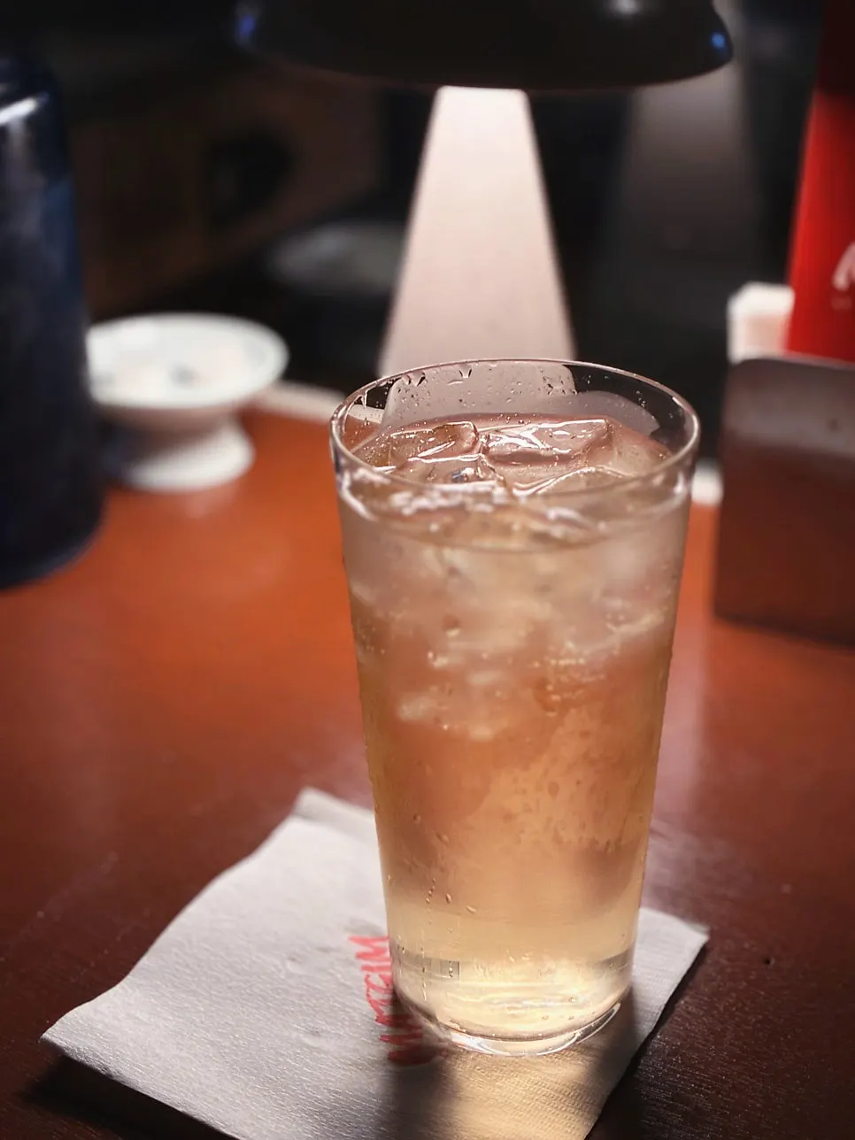 コースに添えたハイボール2杯