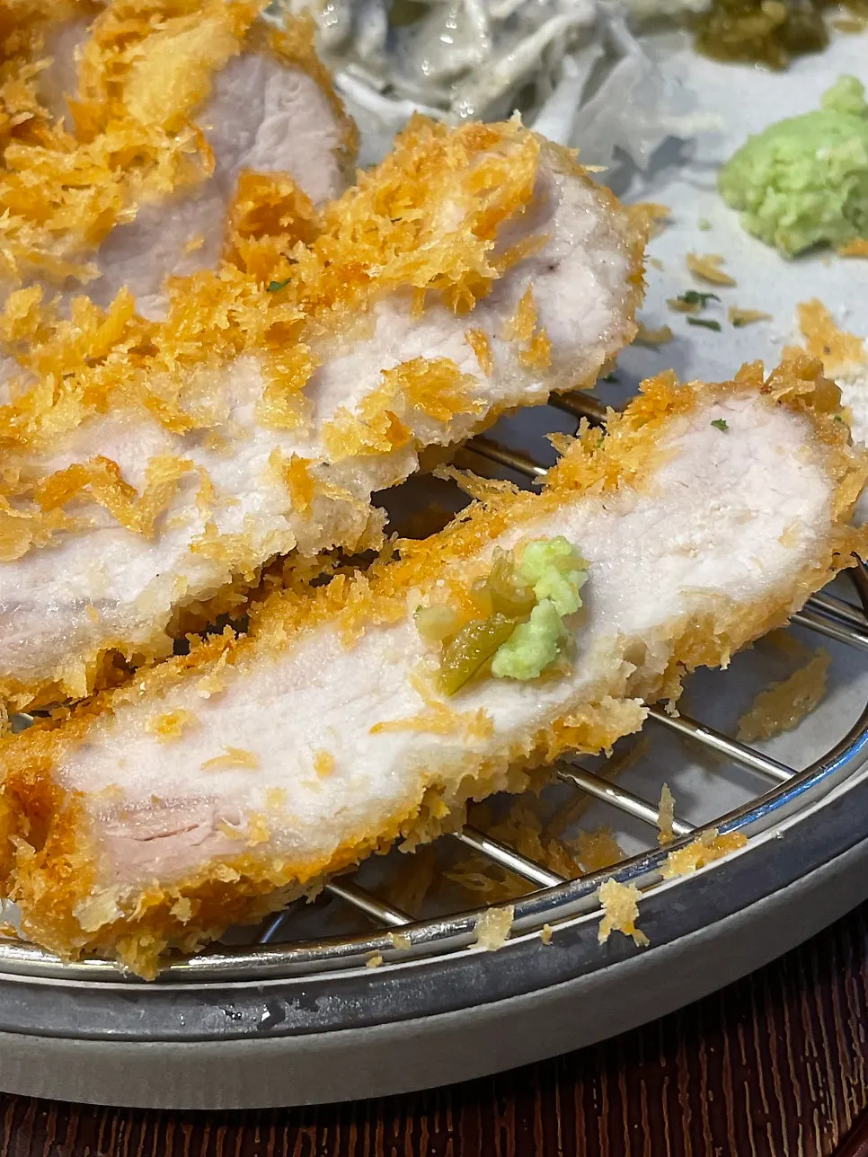 Crispy fried thick-cut tonkatsu